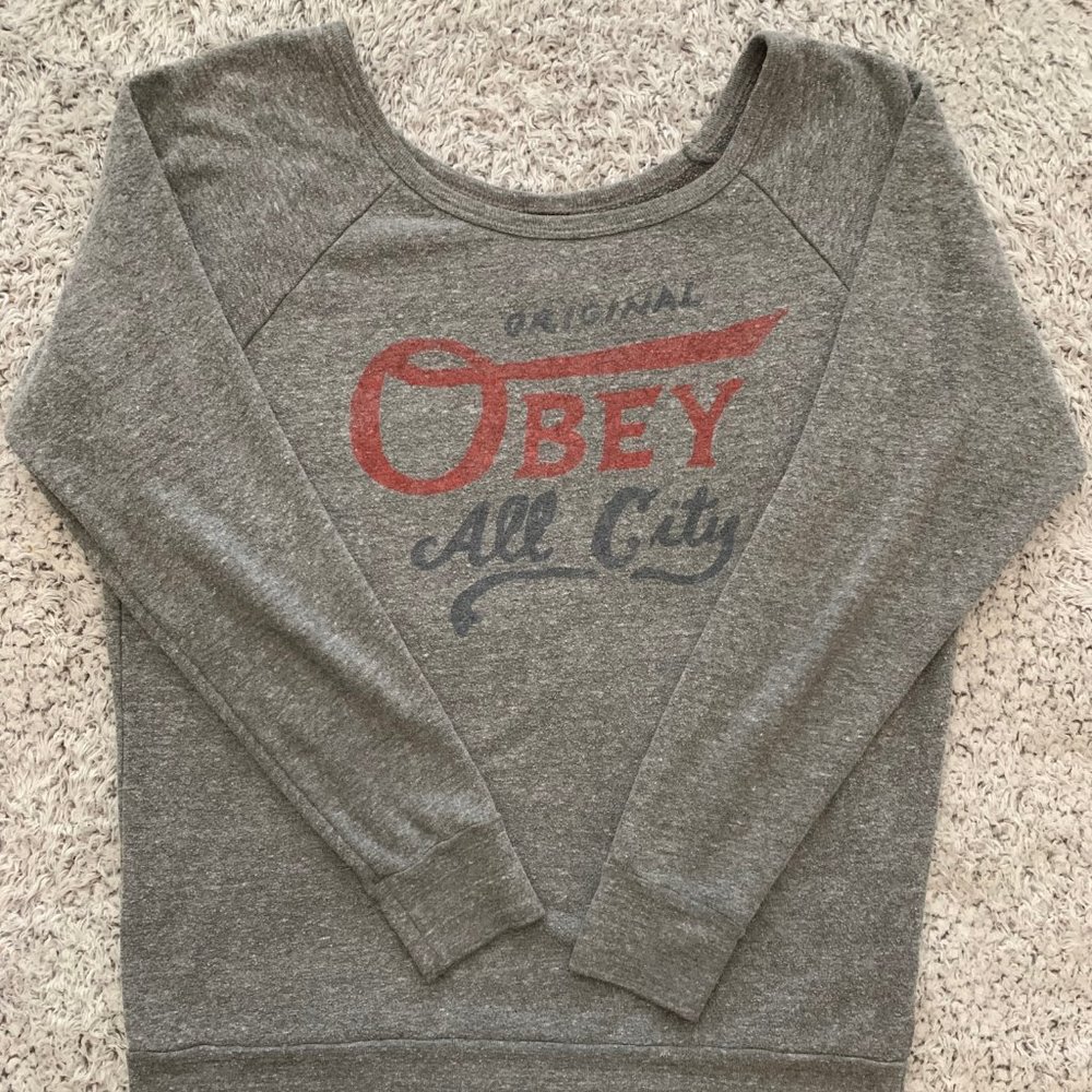 Obey All City Pullover Sweatshirt. Women's Medium. - Picture 3 of 10